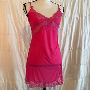 VS Hot Pink Sheer Slip